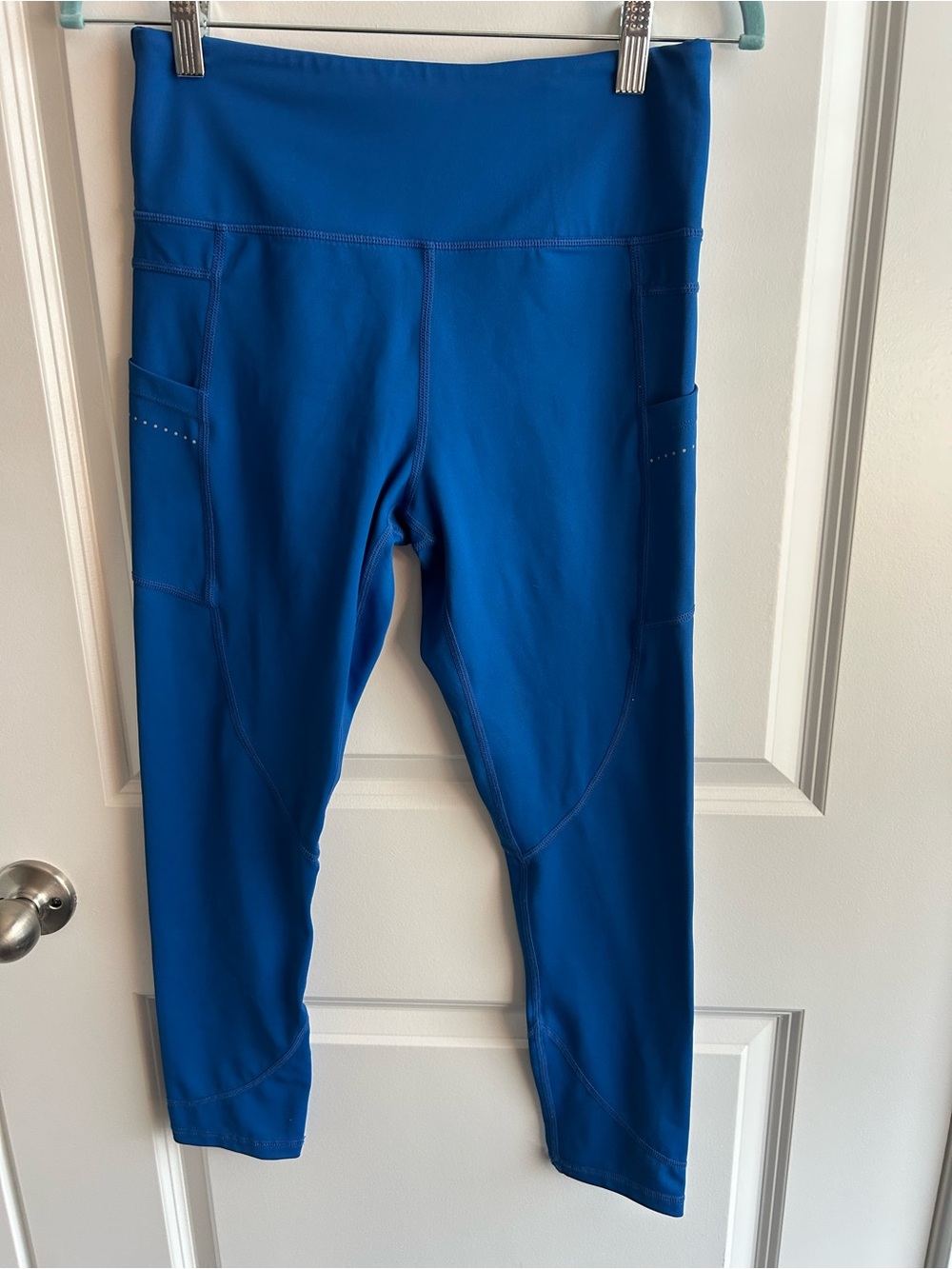 ZYIA Royal Blue Kids Capri Leggings with Side Pockets